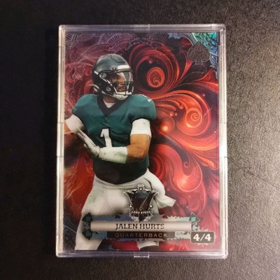 #4/4 Jalen Hurts SSP Red Spades 2024 Wild Card 7 Card Studs  Alabama Okla Eagles