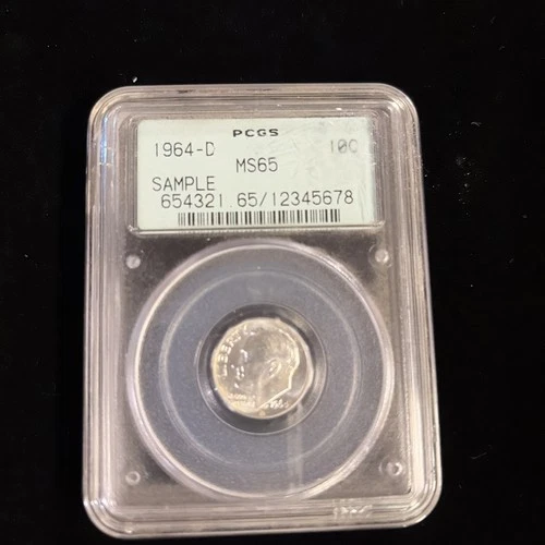 1964-D Roosevelt Dime PCGS MS65- Green Lable