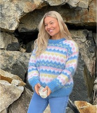 Knitting Pattern copy Ladies Fair isle super chunky in the round 46-66" 1251J