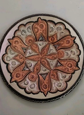 Vintage Antik Kupfer Wandteller 25cm | GULISTAN | Handarbeit Art Deco Orient Dek - Bild 1 von 4