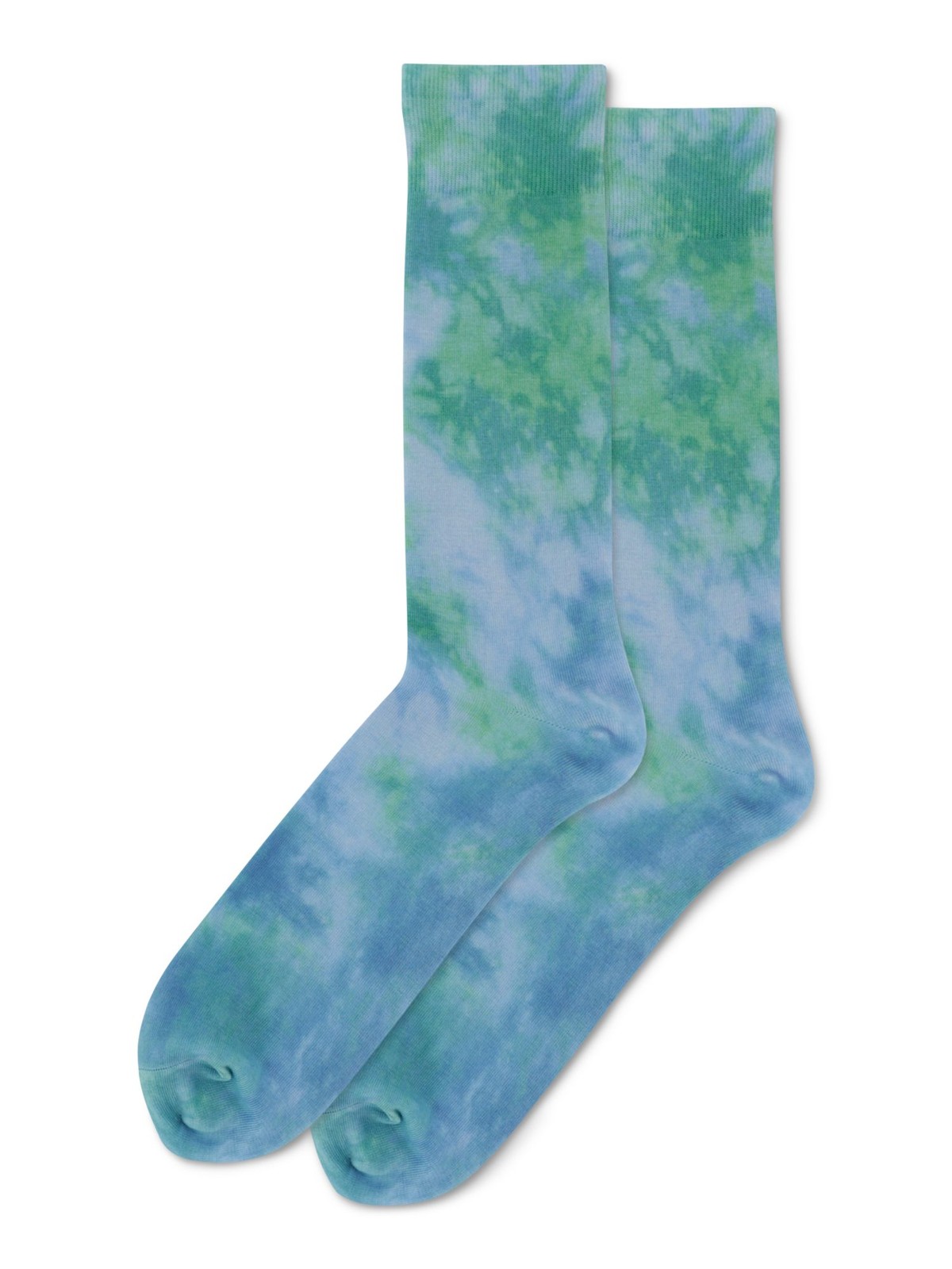 HOT SOX Mens Blue Tie Dye Arch Support Бесшовные повседневные носки Crew Socks 6-12,5