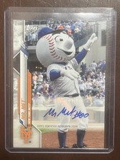 2020 Topps Opening Day Mr. Met Certified Mascot Autograph New York Mets Auto