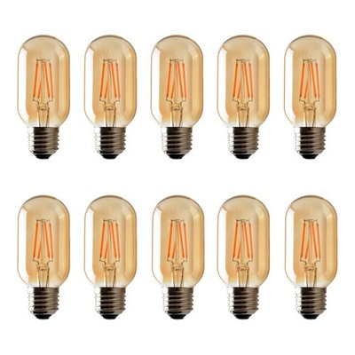 LEDSone Edison Light Bulb T45 4W E26/E27 Dimmable Antique Tubular 10 Pack