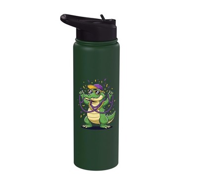 Cool Alligator With Beads And Sunglasses Boys Mardi Gras Cro Stainless Steel ...