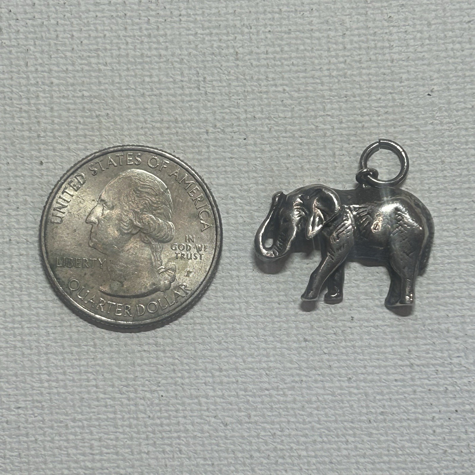 Real 925  Solid Sterling Silver Elephant Pendant - image 6