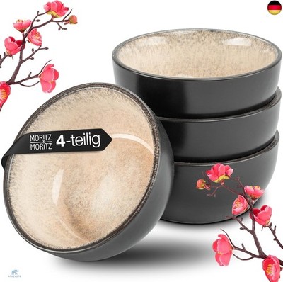 Moritz & Moritz VIDA 4x Miso Schüssel Set 12 cm Ø - Japanisches Geschirr S