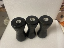 RULLi CENTRALE IN GOMMA PER CARRELLO  LARGHEZZA 200mm FORO Ø21mm Con Anima In Te