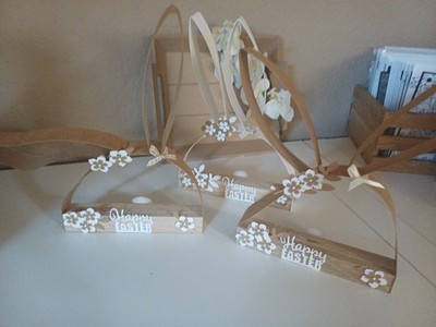 3x Osterhasen Dekorationen Handmade