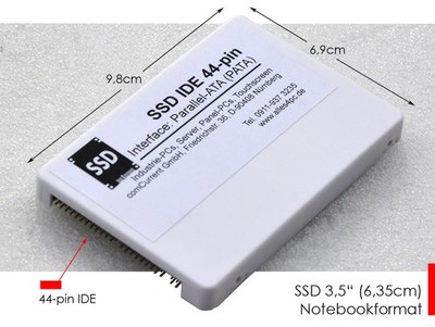 30GB 2,5'' 6,35cm SSD FESTPLATTE IDE 44-PIN 44-POL PATA LAUTLOS NOTEBOOK PC