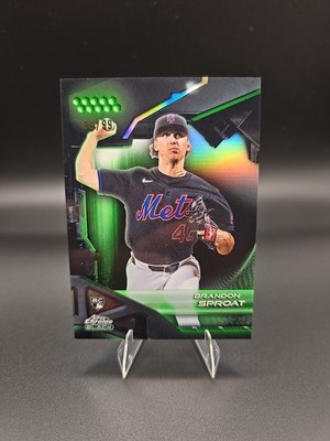 2026 Topps Chrom Black Brandon Sproat Rookie Card Green /99 NY Mets