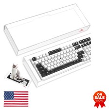 Acrylic Keyboard Cover Transparent 17.4 x 6.5 Inch Dust Proof Water Resistant