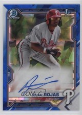 2021 Bowman Sapphire Edition Chrome Prospects Johan Rojas #BSPA-JR Auto 03ox