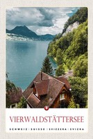 Holzschild 18X12 Cm VierwaldstäTtersee Schweiz Bildmotiv Reisemotiv Abenteuer Re