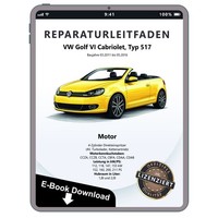 Vw Golf 6 Cabriolet 1,8L 2,0L Benzinmotor 152-211 Ps Reparaturhandbuch Download