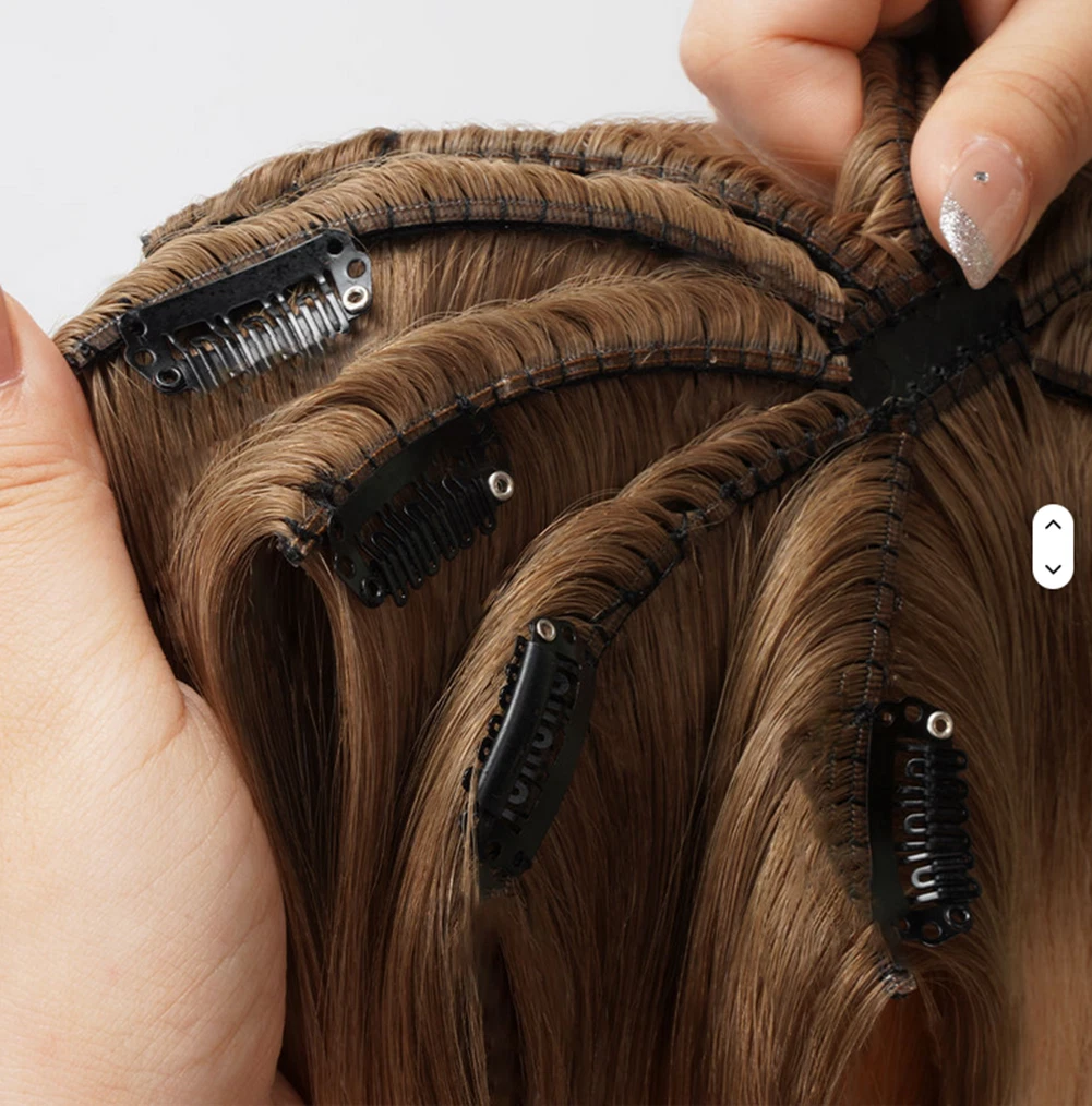 Customize Spider Seamless Octopus Clip in Hair Butterfly Clip in Wefts  Topper - Picture 1 of 11