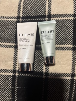 Elemis Beauty Dynamic Resurfacing Face Wash & Pro-Collagen Marine Cream Travel