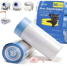 50 Count Drawstring Cat Litter Bags for Automatic Litter Boxes