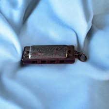 Vintage F.R. Hotz  Cutie  Mini Harmonica - Germany - Watch Fob Keychain - 1.25  