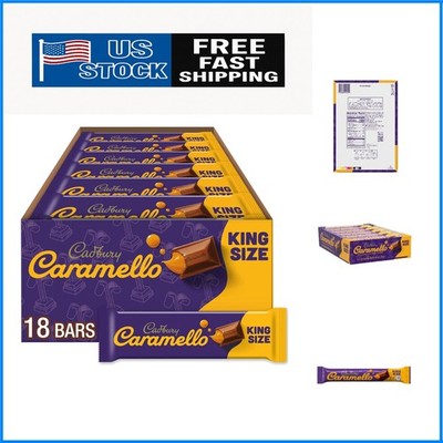 CARAMELLO King Size Candy Bars 2.7 oz - Perfect Milk Chocolate Treats, 18 Count