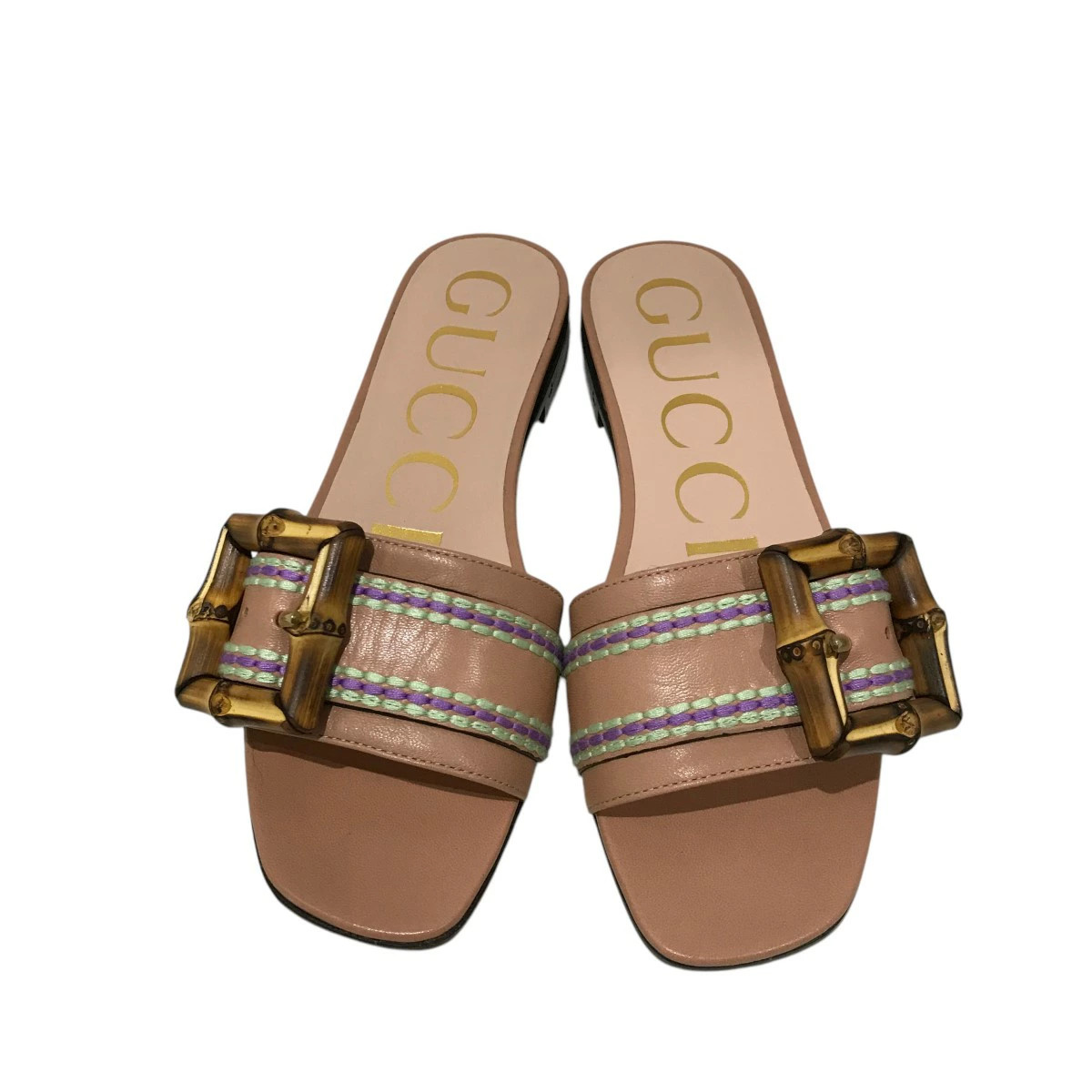 GUCCI Bamboo Buckle Sandals 723398 Pink Size: 34 thumbnail 3