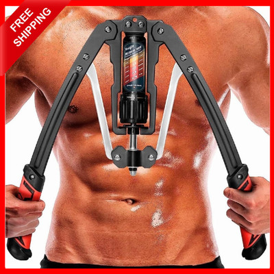 Twister Arm Exerciser Adjustable 22-440lbs Hydraulic Power Chest Red