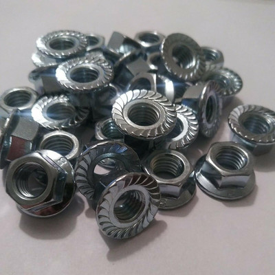 M12-1.75 / 12Mm - Class 8 Serrated Hex Flange Nuts DIN Zinc (50)