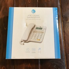 AT T CL2909 Corded Speakerphone with Caller ID Call Waiting White Wall Mountable