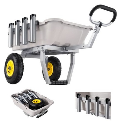 Uimoso Beach Fishing Cart 200 lbs Capacity, Aluminum Frame with 13-Inch Wheels