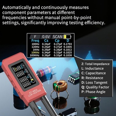 Digital LCR Clamp Meter ZTMD1 for Surface Mount Component Parameter Testing