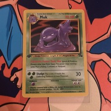 Pokémon TCG Muk Fossil Card 28/62 Regular 1st Edition Rare