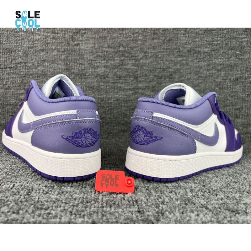 Air Jordan 1 Retro Low GS Court Purple White Sneaker Shoes 553560