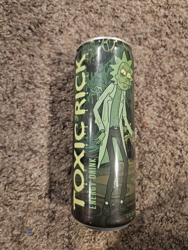 Rick And Morty Toxic Rick Energy Drink Adult Swim 12oz Energy Drink