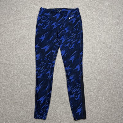 Nike Women's Pants Size M Blue Compression Performance Lightweight Fitness