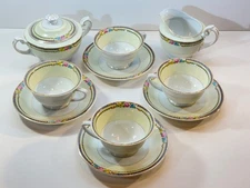 TK Thun Delaware-Derby Cup & Saucer, Cream & Sugar - 10 Piece Set Bohemia Czec