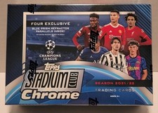 2021-22 Topps Stadium Club Chrome UEFA Champion League MEGA BOX - Factory Sealed