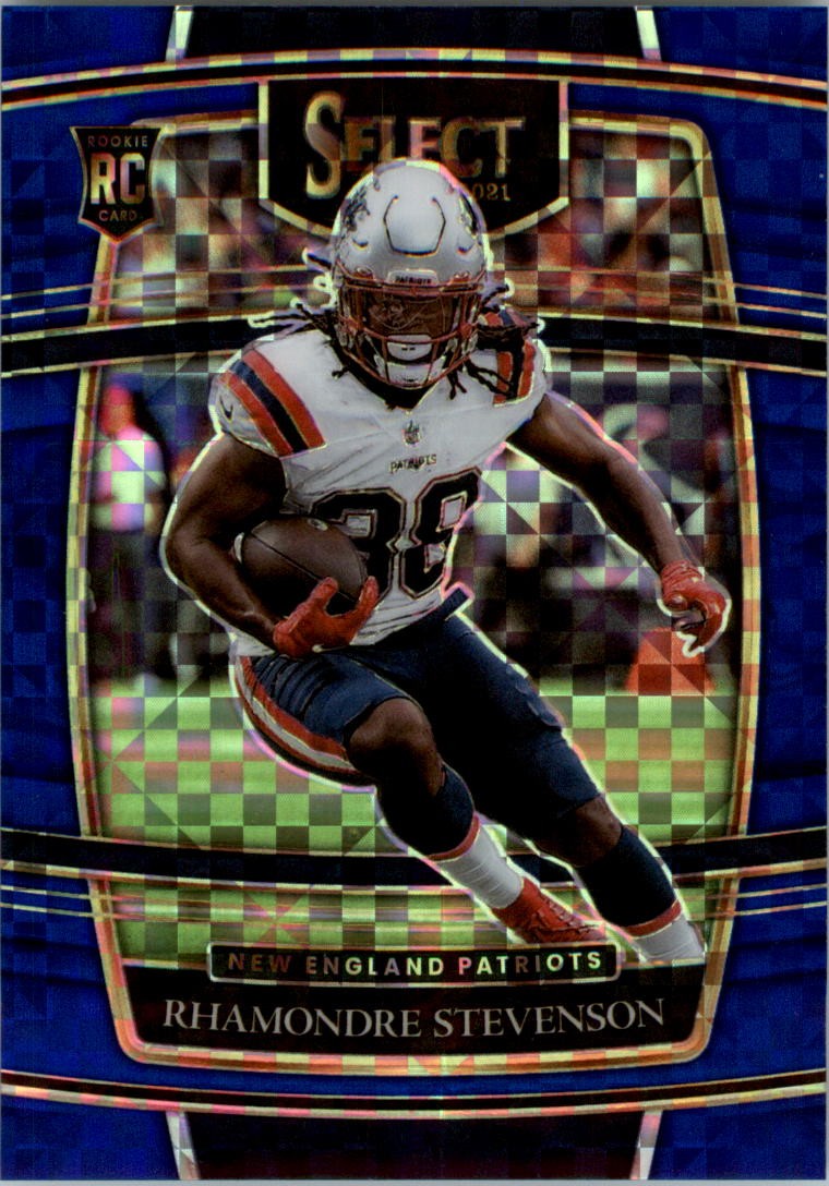 2021 Select Prizm Blue #75 Rhamondre Stevenson /199 - FB