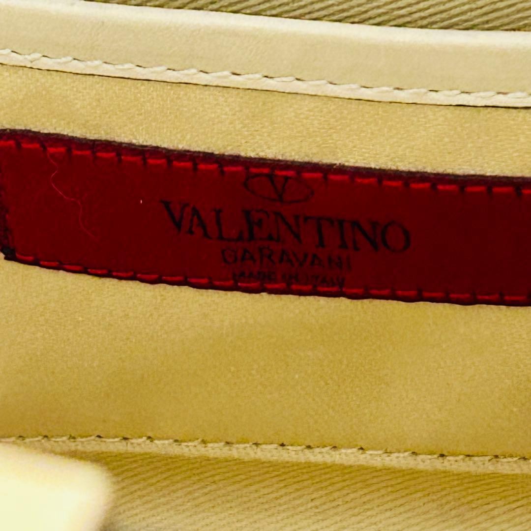 Valentino Garavani Rockstud 2Way Leather Shoulder Bag White, Pre-owned Japan thumbnail 13