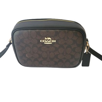 Coach CZ186 Signature Jamie Camera Bag Crossbody Walnut Black