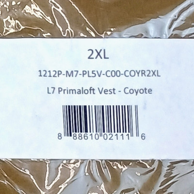 Coyote Beyond Primaloft Climashield Vest Level 7   New *mocinc.1982*