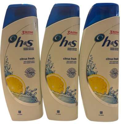 3 x Head and Shoulders H&S citrus fresh Shampoo (3x270ml)