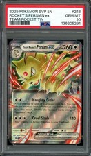 Pokemon TCG Team Rocket Tin #218 Team Rocket's Persian ex Promo PSA 10 GEM MT