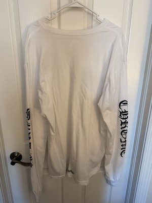 Chrome Hearts Long Sleeve Pocket Tee Shirt White Black Writing