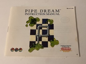 PIPE DREAM NINTENDO NES Tested WORKING Original Box Video Game INSTRUCTIONS Case