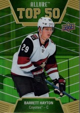 2019-20 Upper Deck Allure Top 50 Green Border #T508 Barrett Hayton /50 - HKY