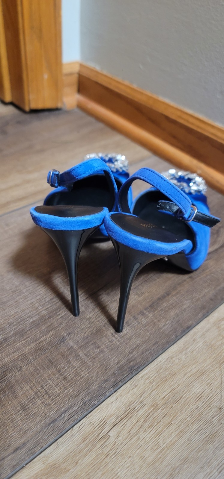 Reiss Blue Embelished Slingback Heel Size 9 image 2