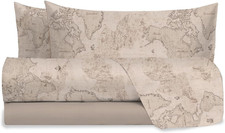 Set Lenzuola Letto Matrimoniale in 100% Cotone Fantasia, Completo Letto 2 Piazze