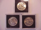 Lot of 3 BU Franklin Half Dollars - 1954-D 1954 1959-D