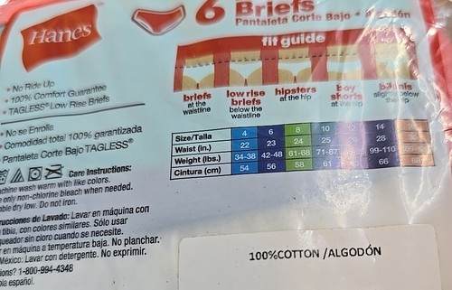 2- Hanes 6-Pack Girls Tagless Low Rise Briefs Panties NEW Assorted Print Size 6 - Picture 4 of 6