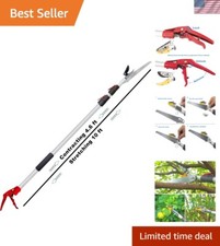 Outvita Extendable Tree Pruner 5.9-9.8FT - Lightweight Pole Saw With Cut & Hold Feature For High Branches & Fruit Picking