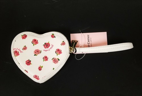 Nuevo Juicy Couture Blanco, Rosado Rosa PVC, Oro Cremallera, Corazón Forma Mano - Imagen 2 de 6